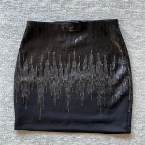 Express Black Sequin Mini Skirt
